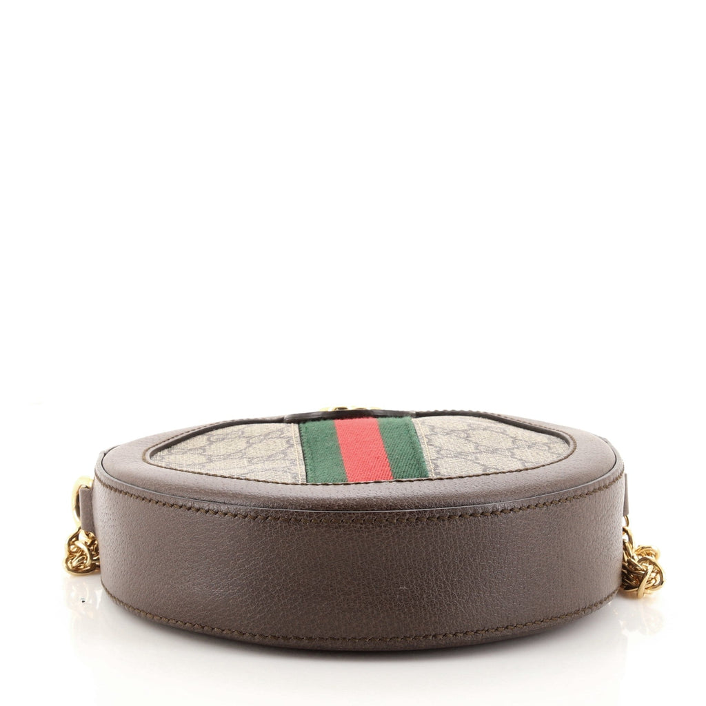 Ophidia Round Shoulder Bag GG Coated Canvas Mini