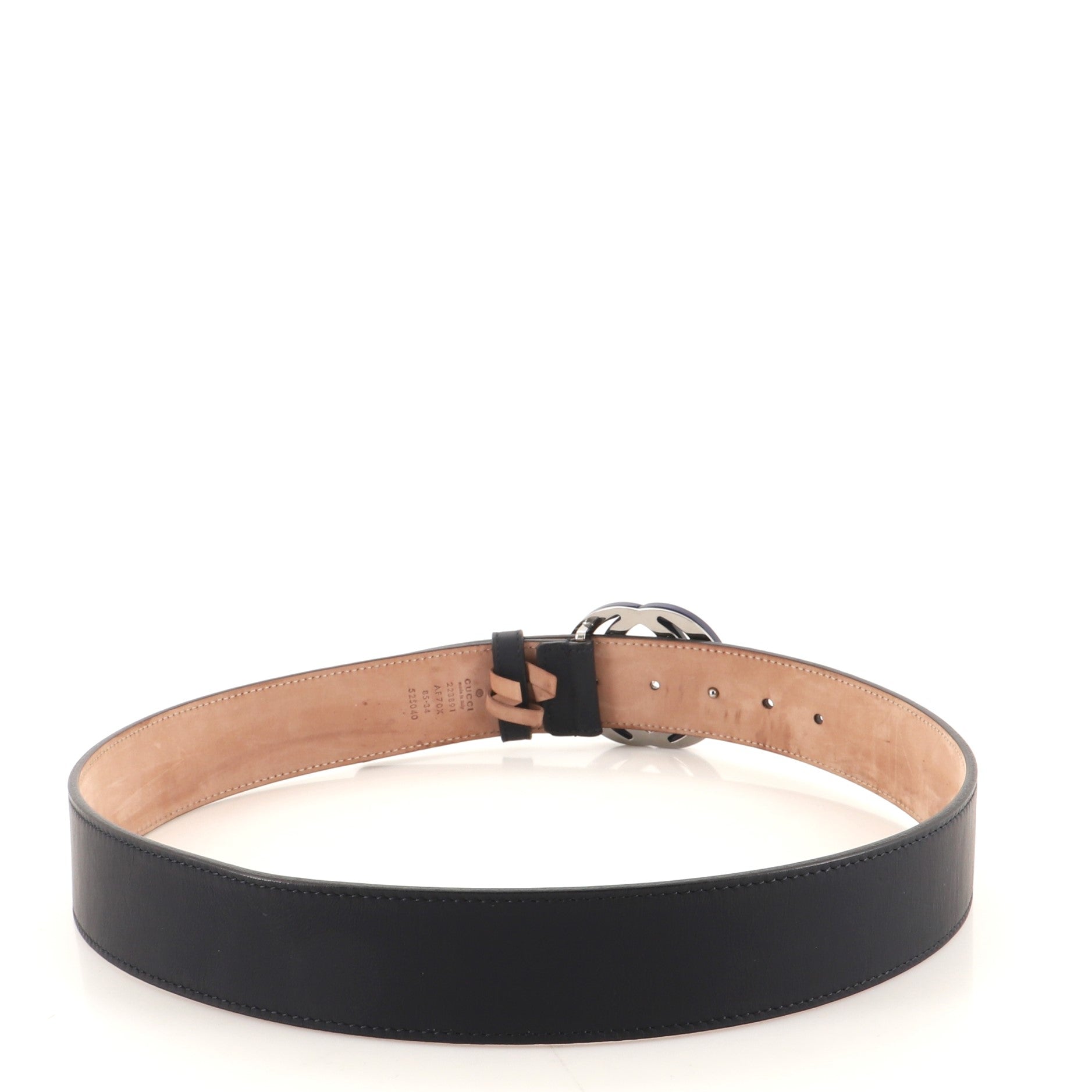 Interlocking G Belt Leather Wide 85