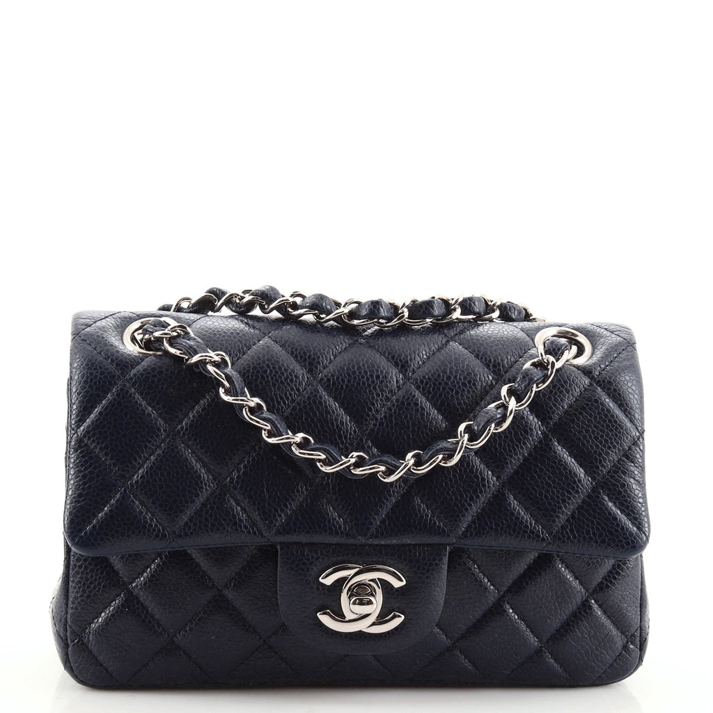 Classic Single Flap Bag Quilted Caviar Mini