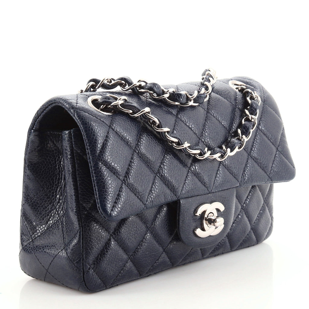 Classic Single Flap Bag Quilted Caviar Mini
