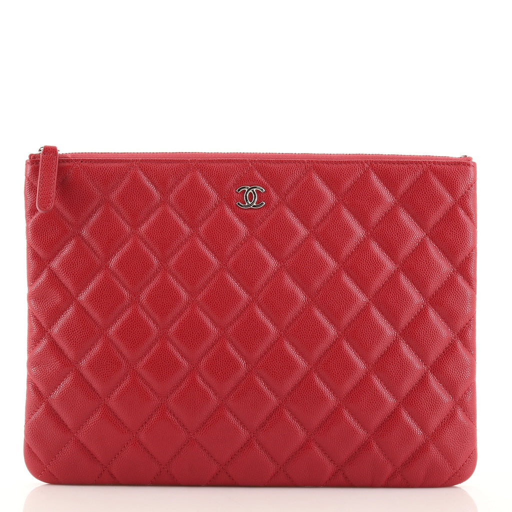 O Case Clutch Quilted Caviar Medium