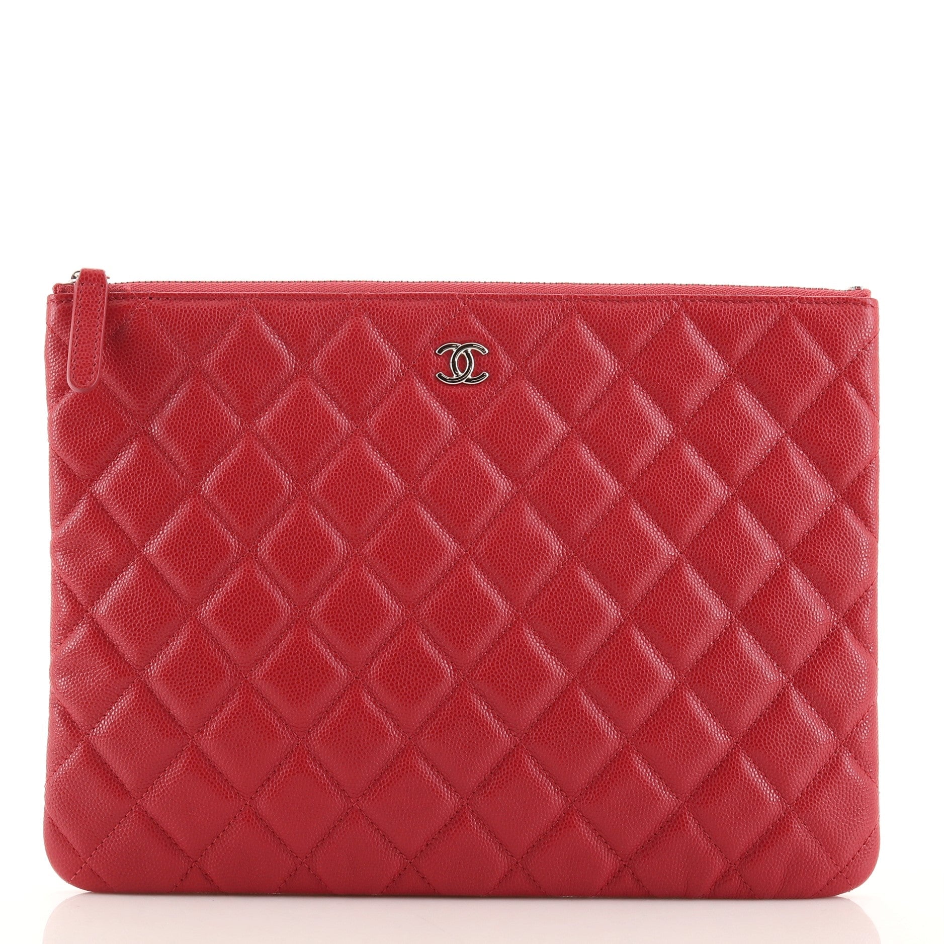 O Case Clutch Quilted Caviar Medium