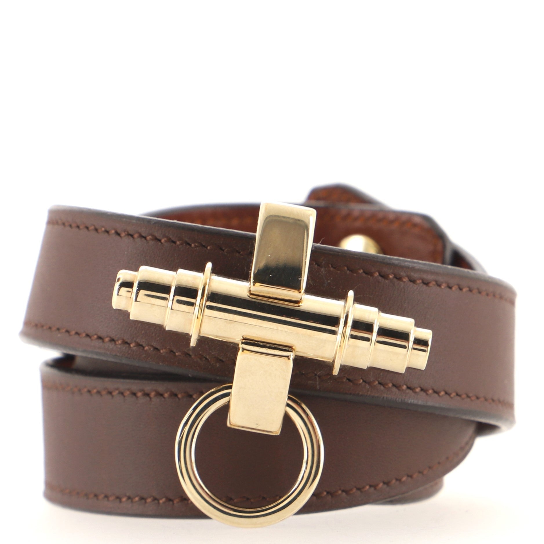 Obsedia Triple Wrap Bracelet Leather and Metal