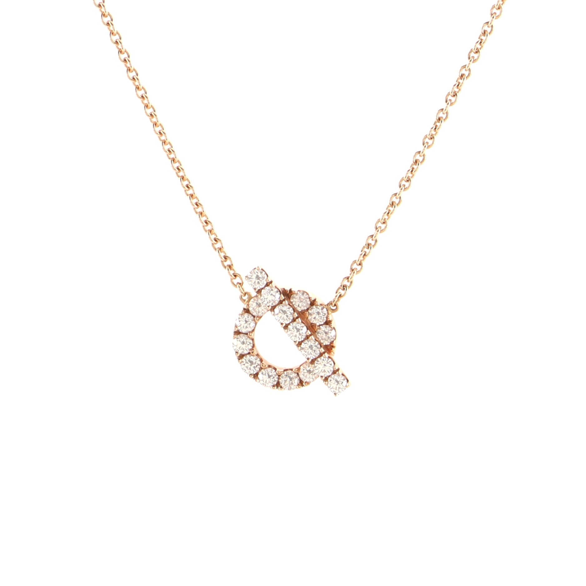 Finesse Pendant Necklace 18K Rose Gold and Diamonds