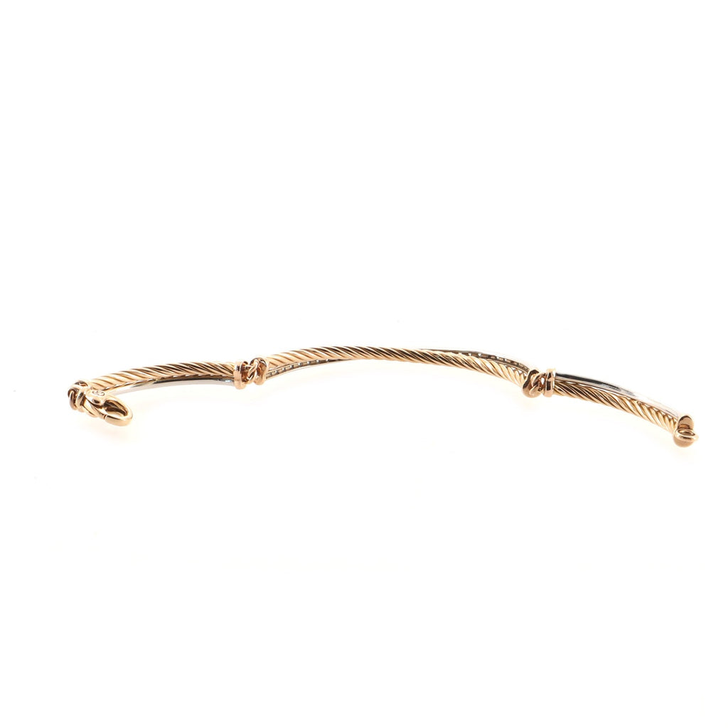 Crossover Bracelet 18K Rose Gold and 18K White Gold with Diamonds