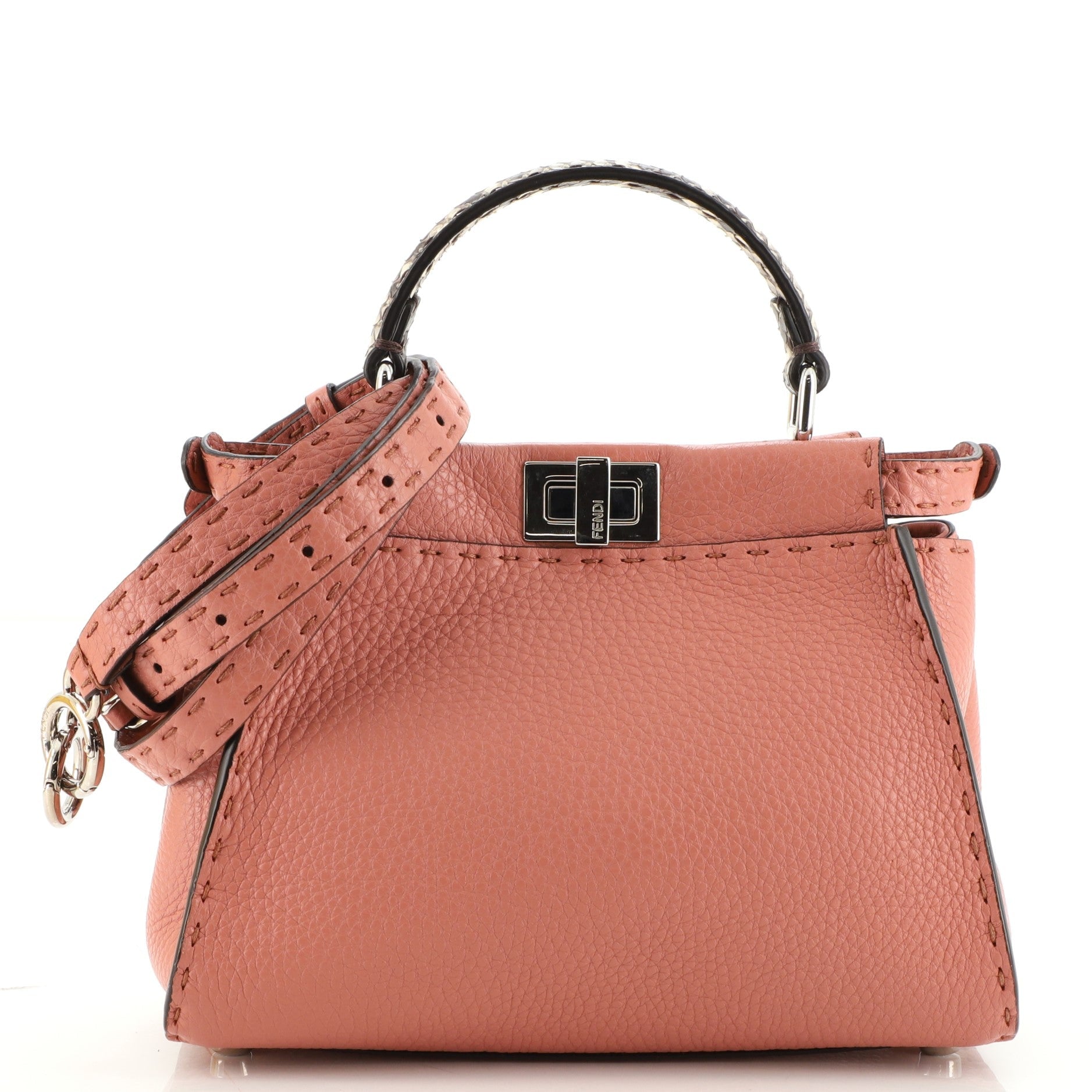 Selleria Peekaboo Bag Leather with Python Mini