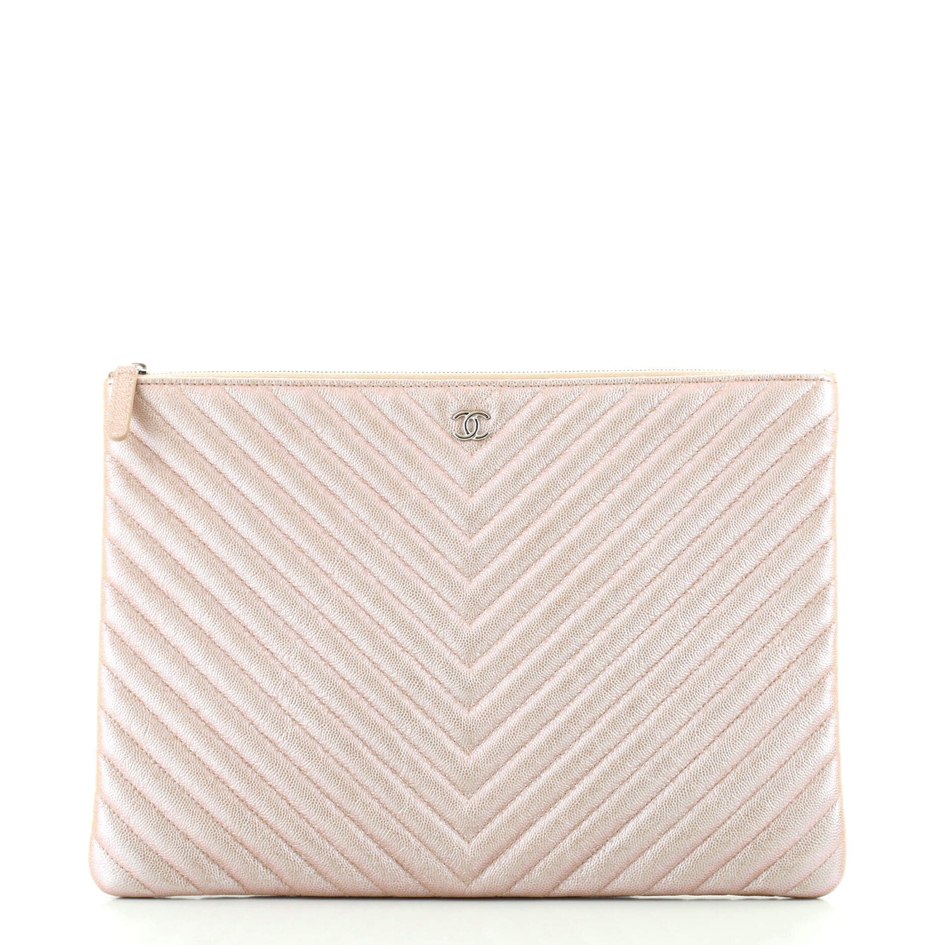 O Case Clutch Chevron Caviar Large