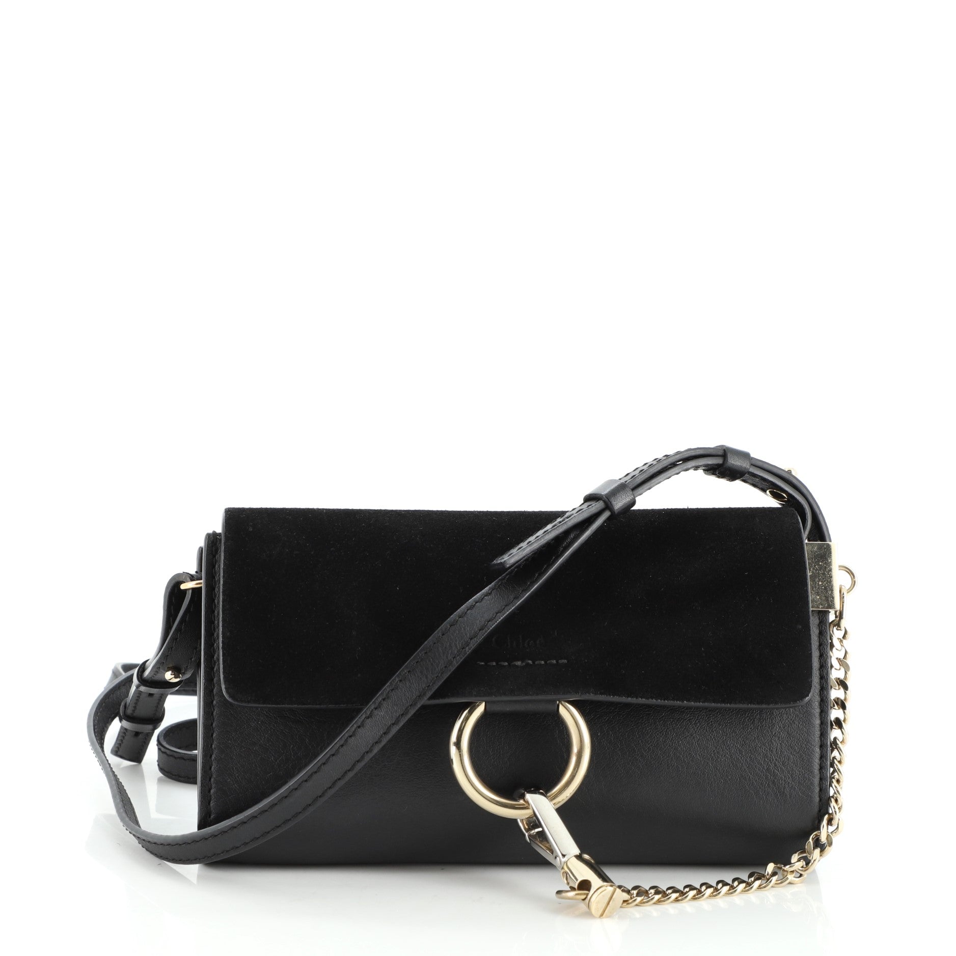 Faye Shoulder Bag Leather and Suede Mini