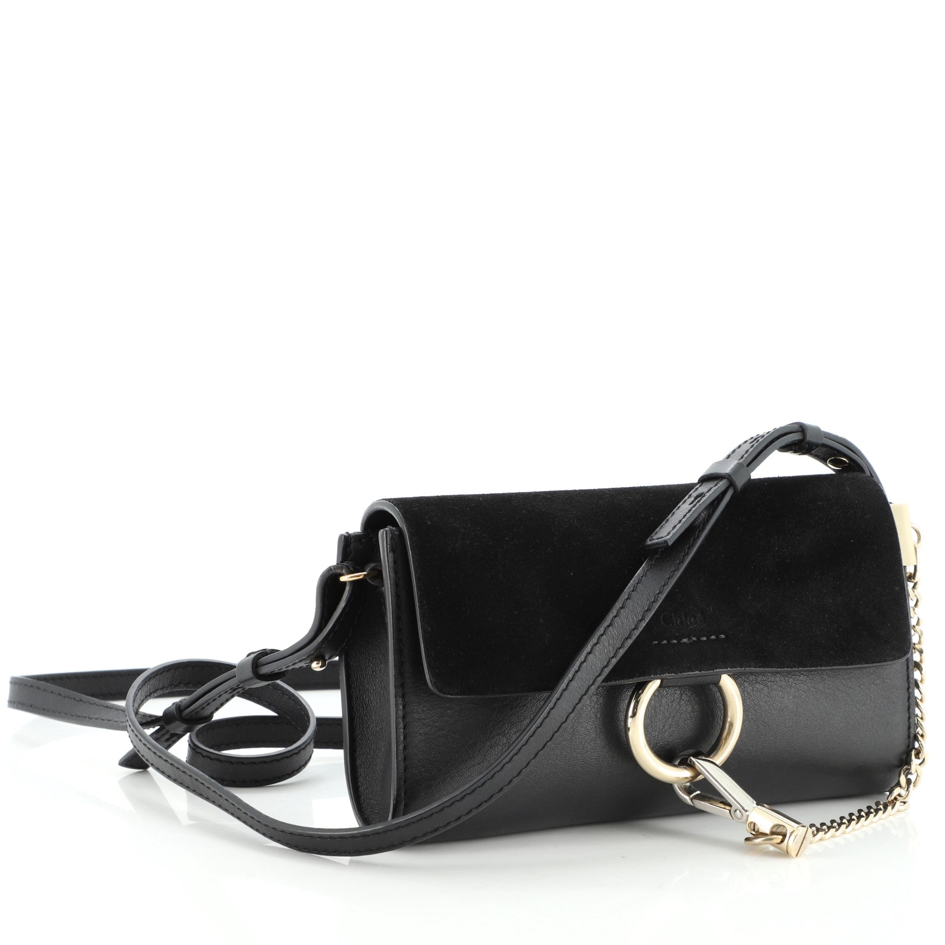 Faye Shoulder Bag Leather and Suede Mini