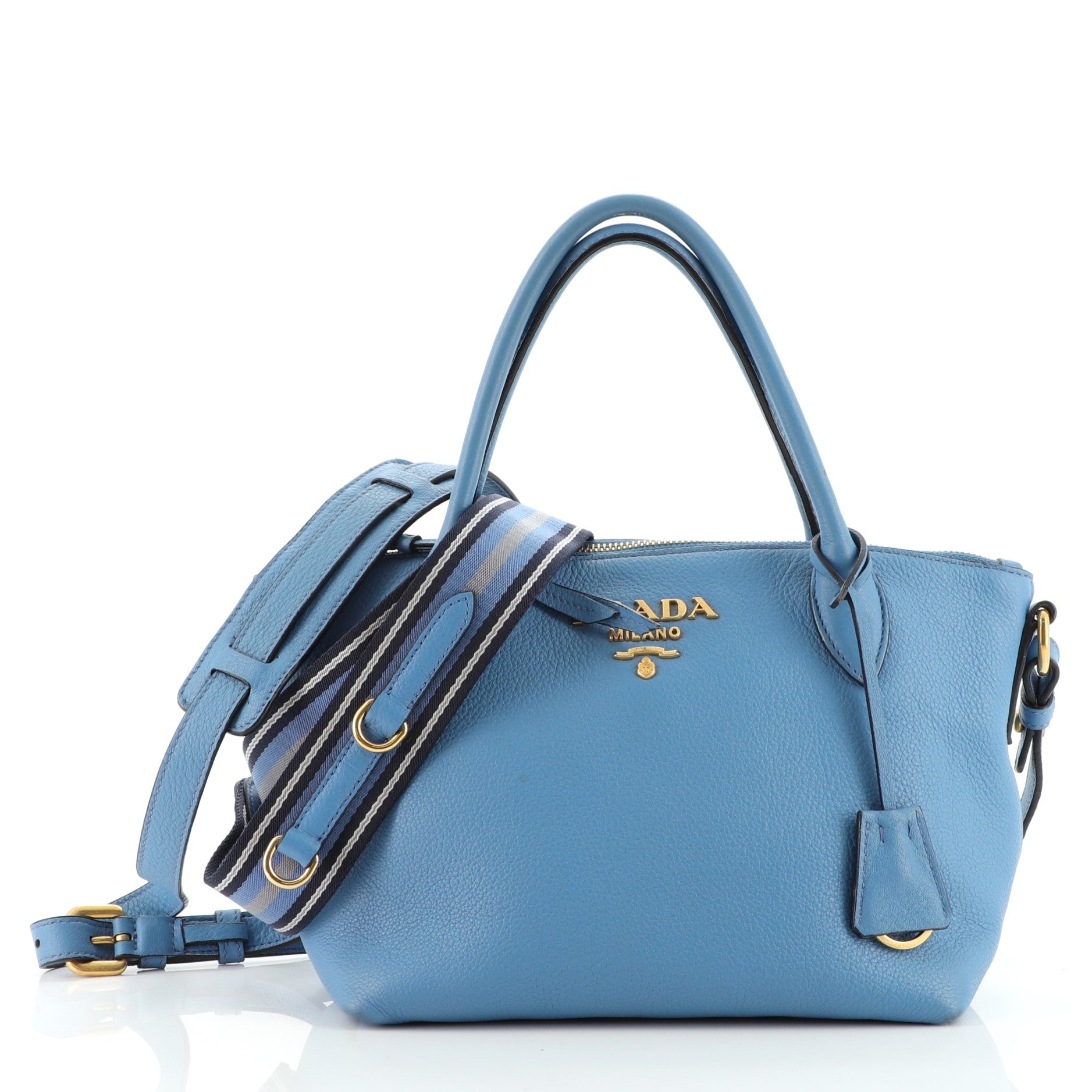 Dual Strap Zip Tote Vitello Daino Mini
