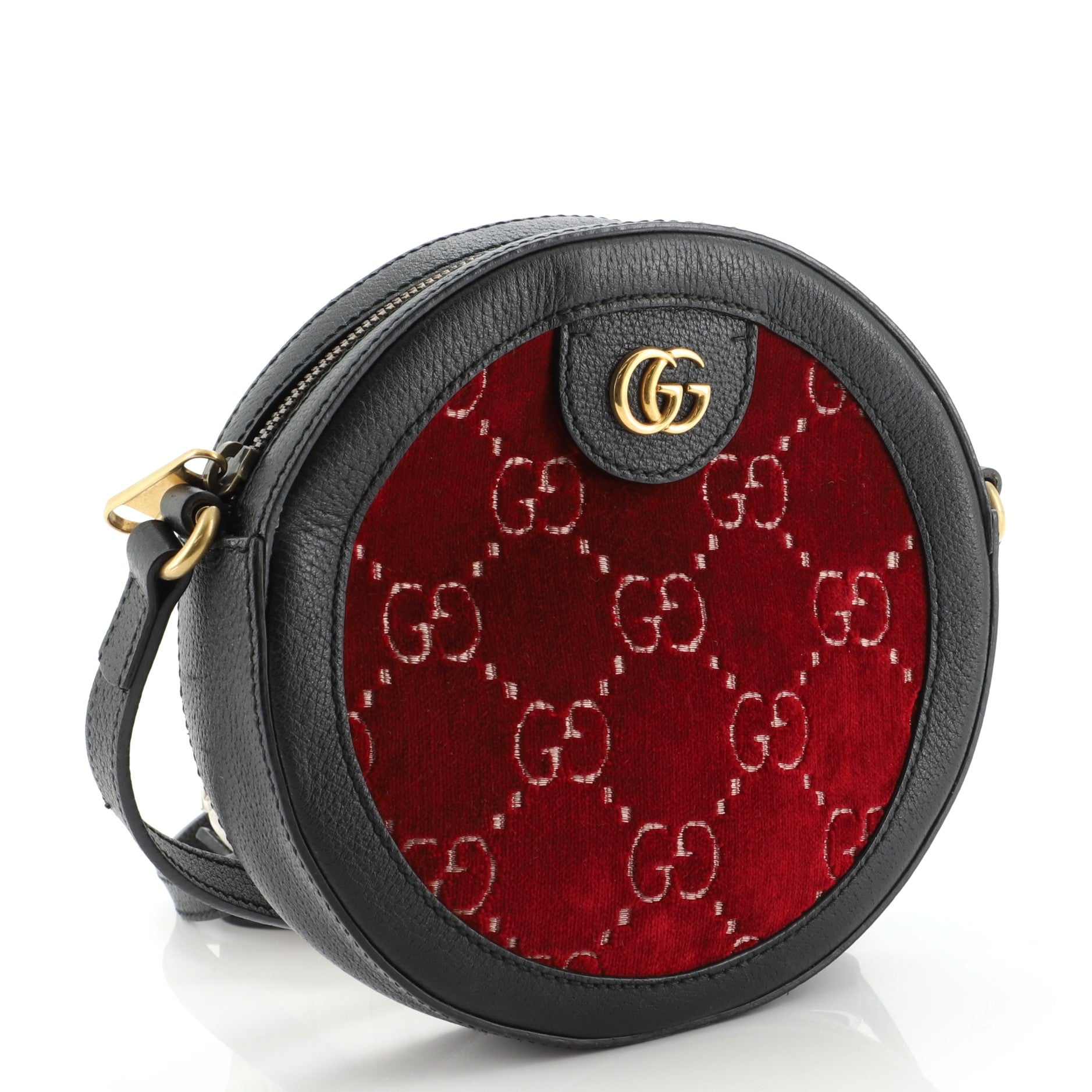 Ophidia Round Shoulder Bag GG Velvet Mini