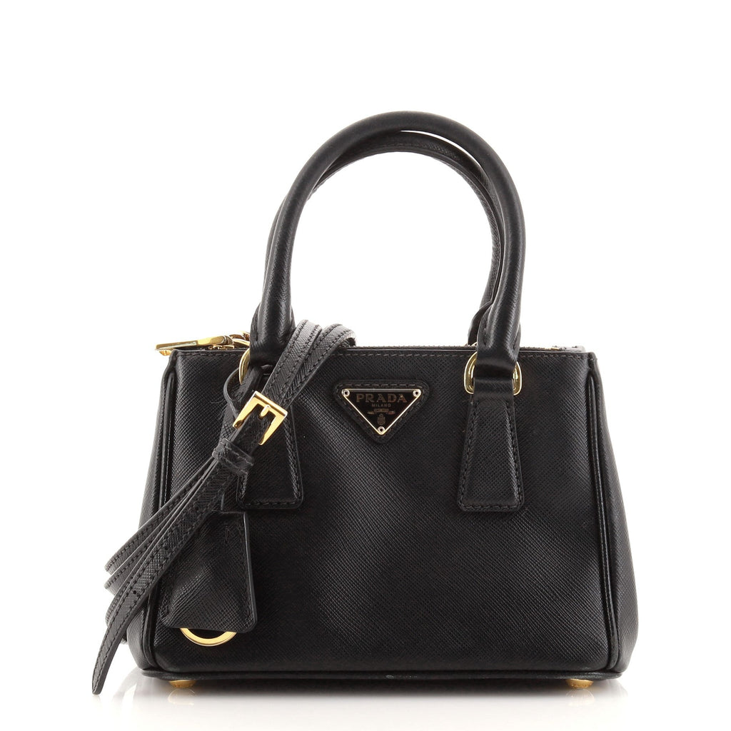 Galleria Double Zip Tote Saffiano Leather Mini