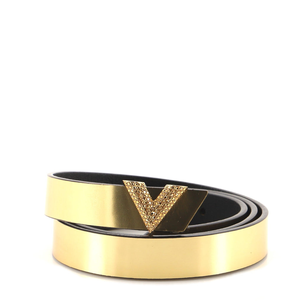 Essential V Belt Leather with Crystals 80