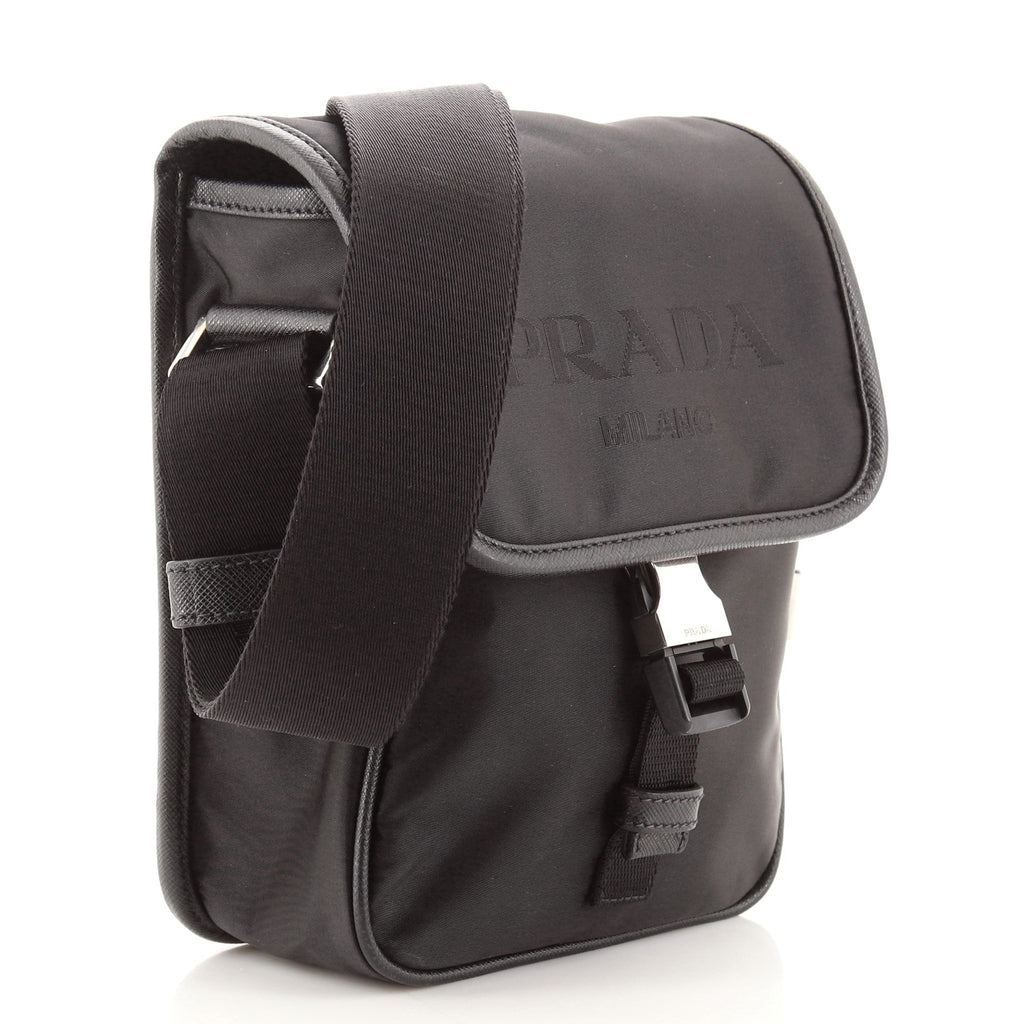 Logo Flap Messenger Tessuto Mini
