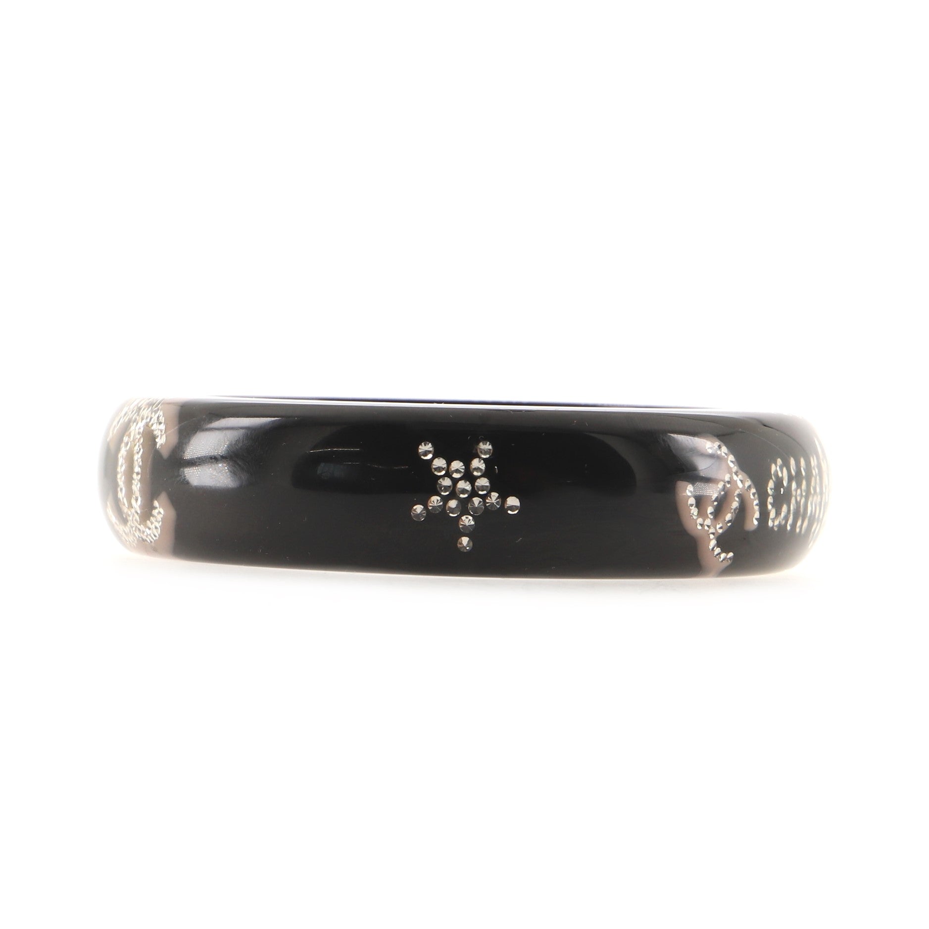 CC Bangle Bracelet Resin with Rhinestones