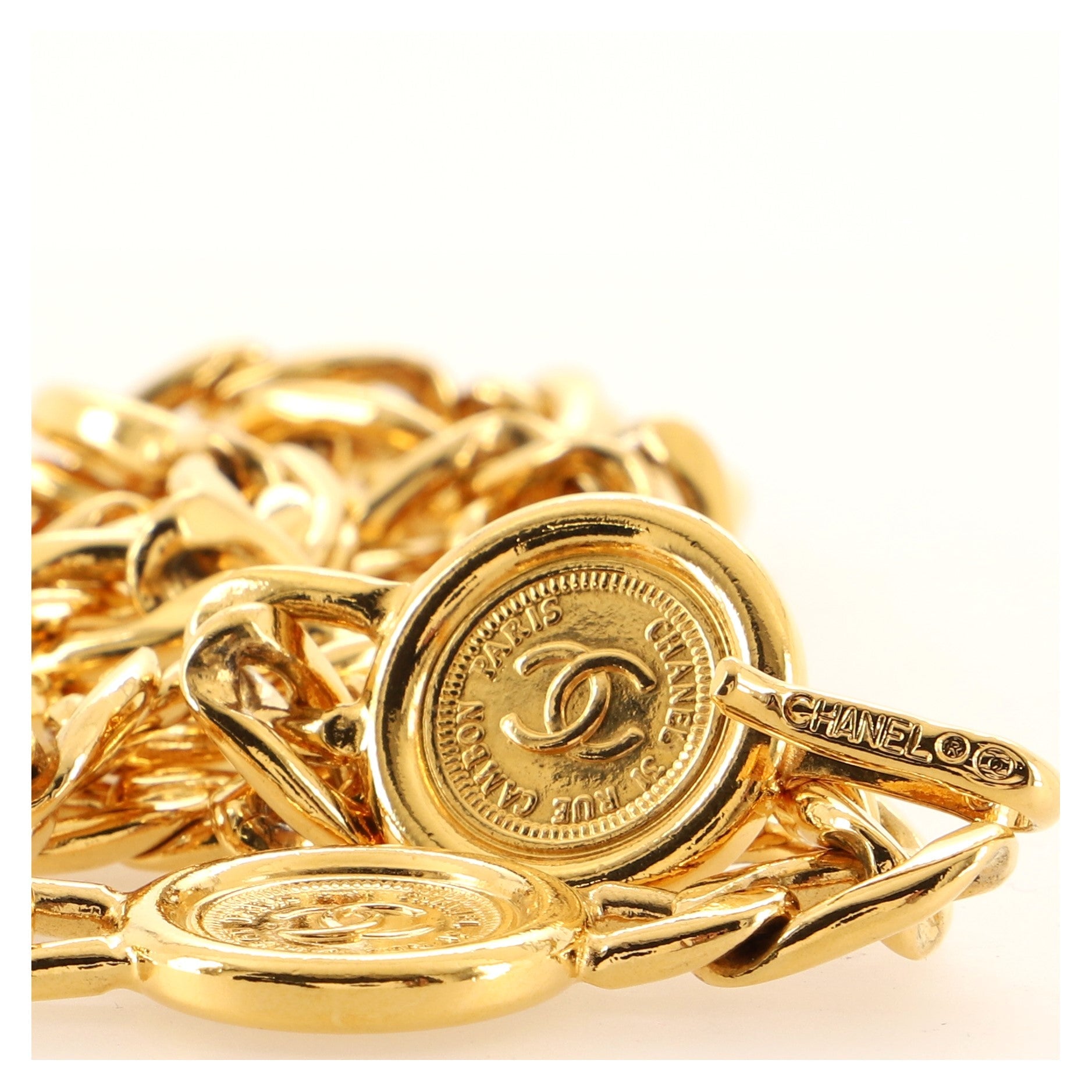 Vintage Medallion Chain Belt Metal 85
