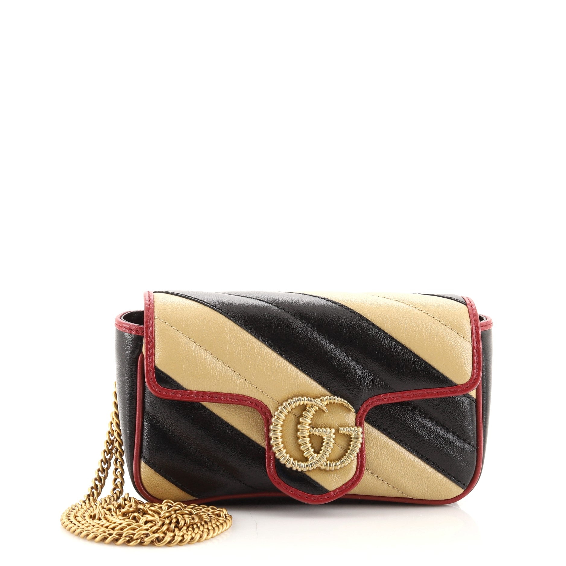 GG Marmont Flap Bag Diagonal Quilted Leather Super Mini