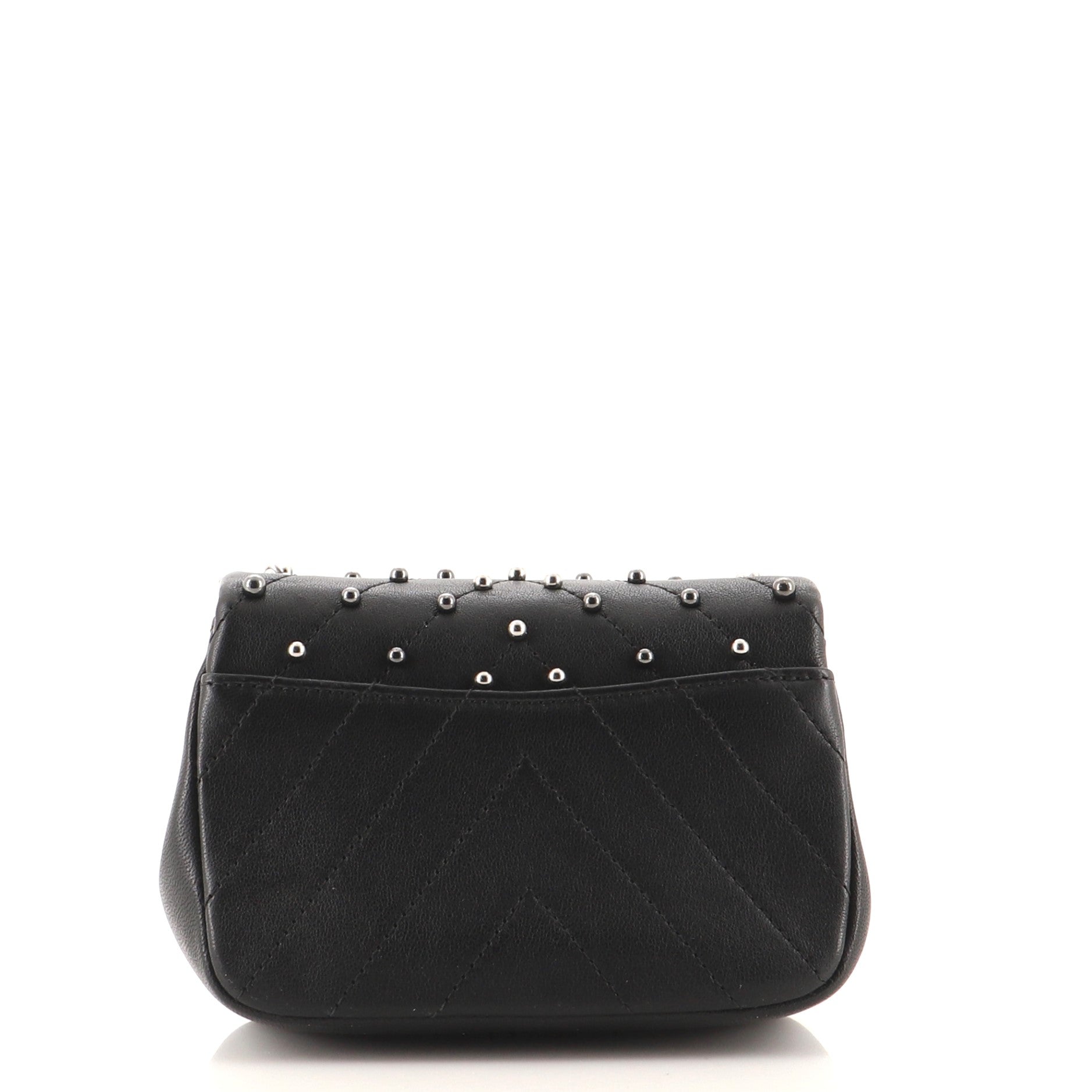 Stud Wars Flap Bag Embellished Chevron Lambskin Mini
