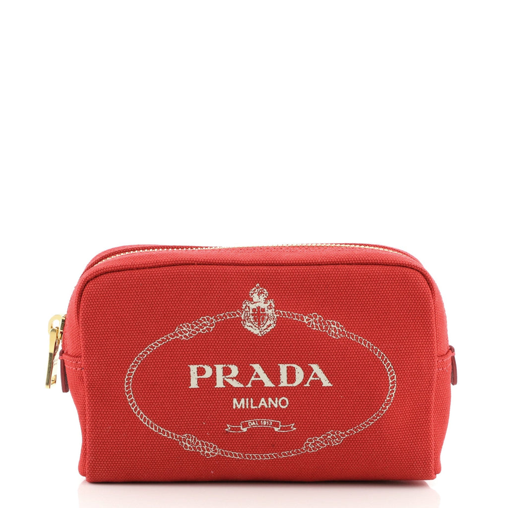 Logo Cosmetic Pouch Canvas Mini