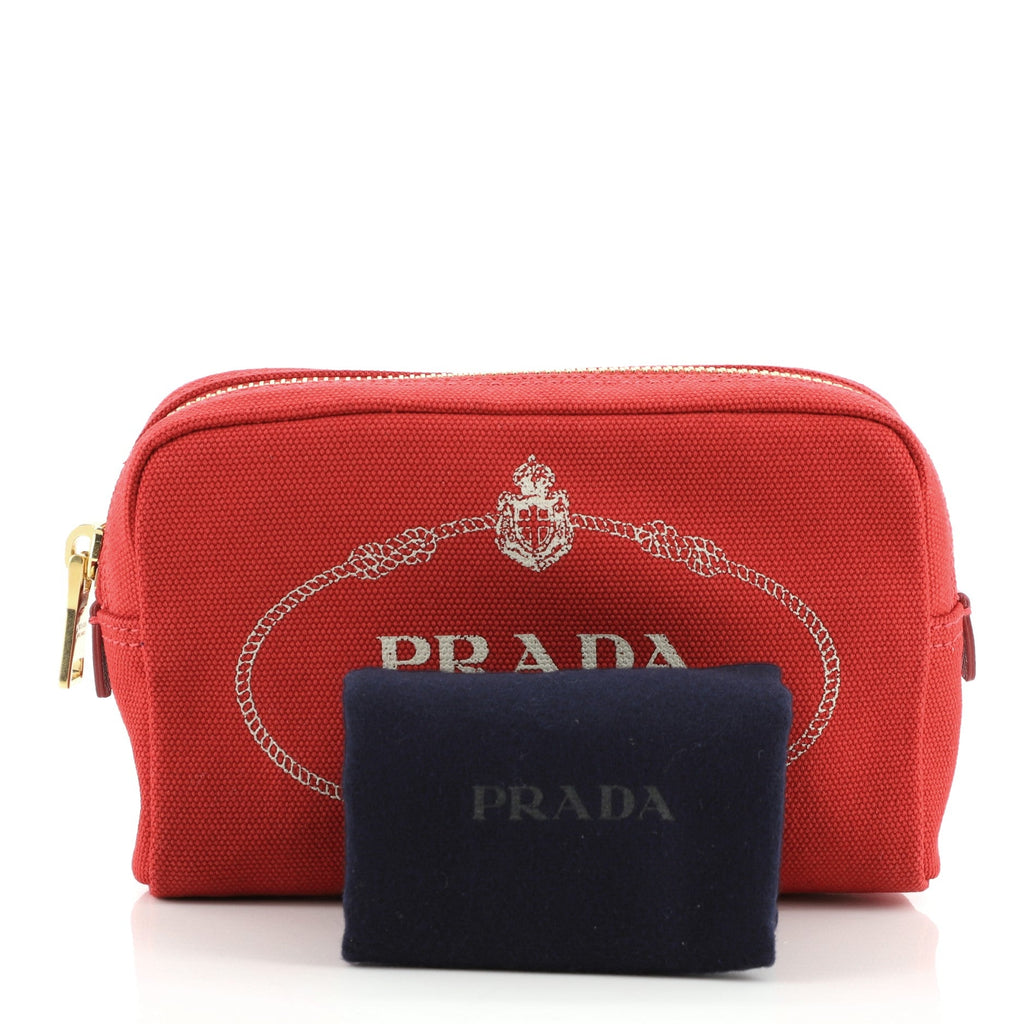Logo Cosmetic Pouch Canvas Mini