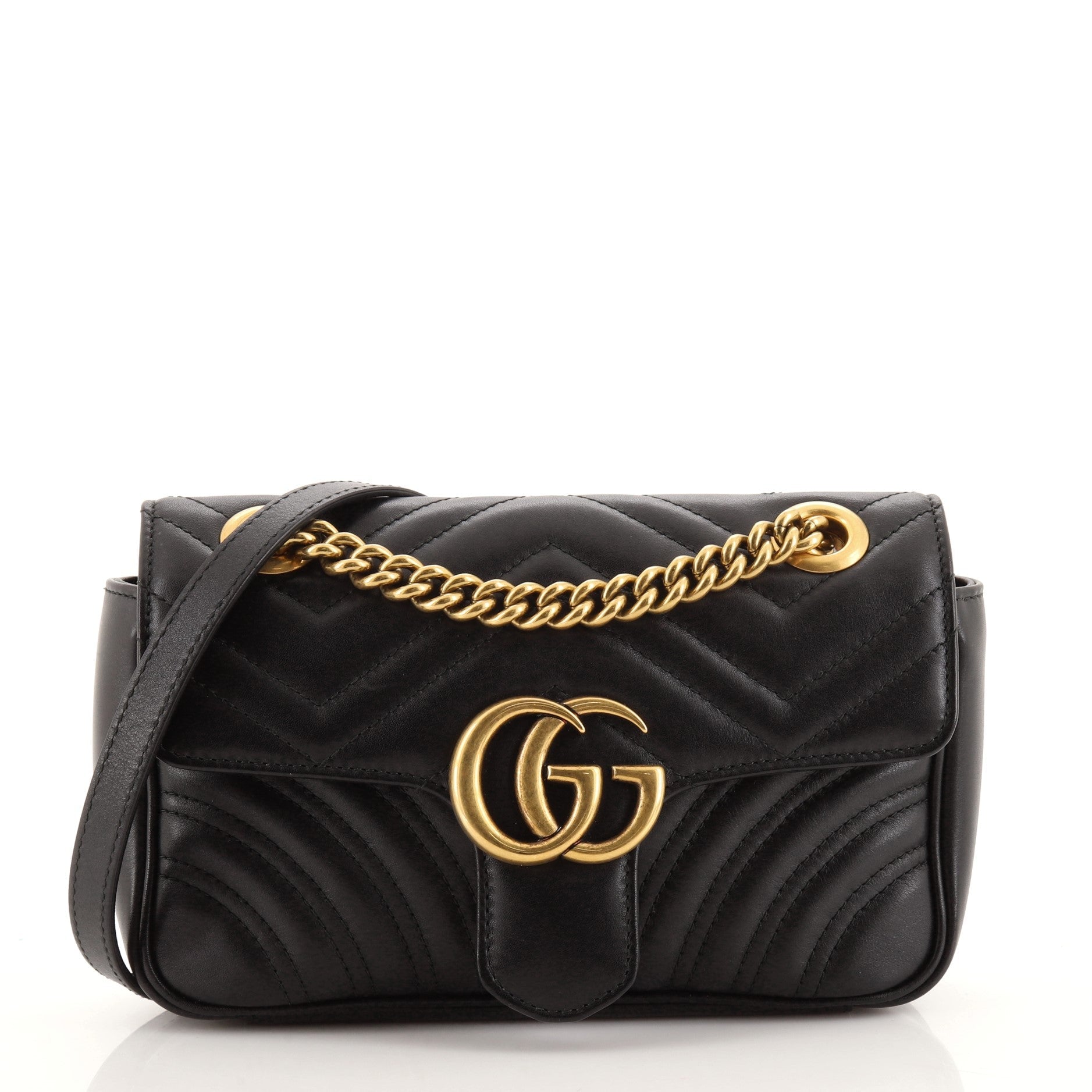GG Marmont Flap Bag Matelasse Leather Mini