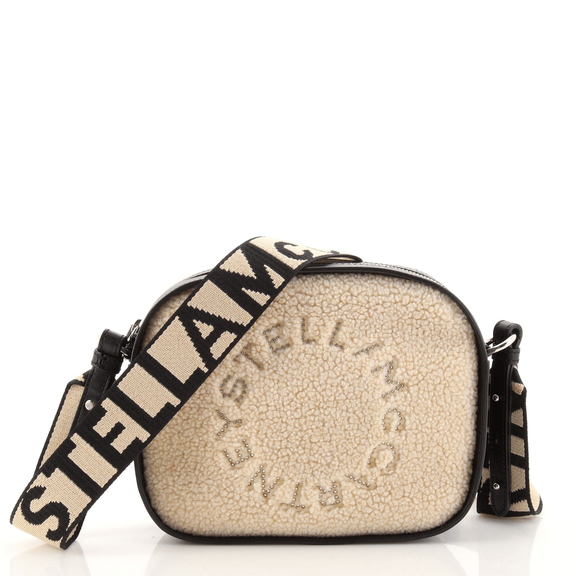 Logo Camera Bag Faux Shearling Mini