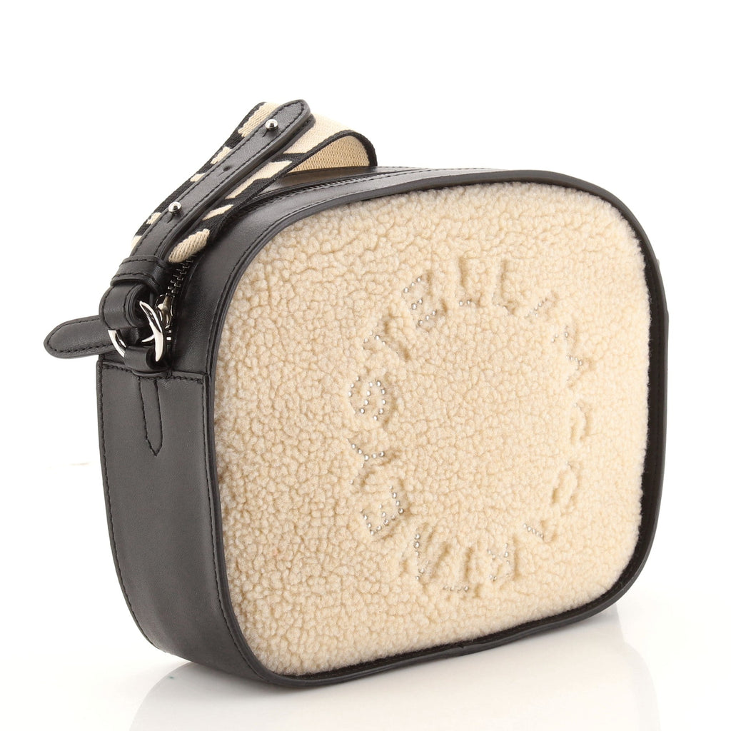 Logo Camera Bag Faux Shearling Mini