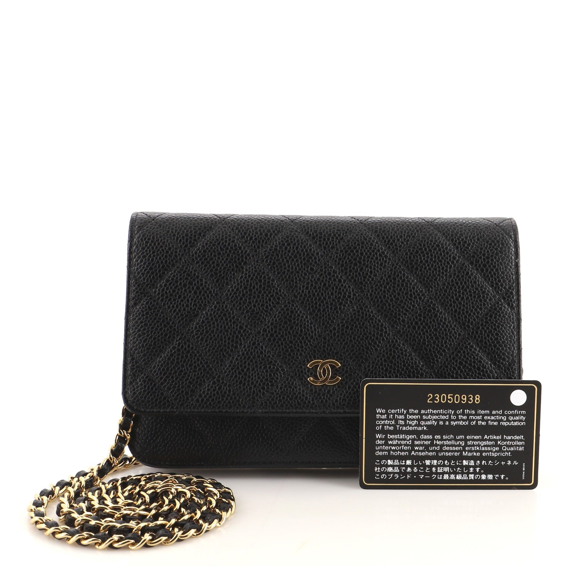 Wallet on Chain Quilted Caviar Mini