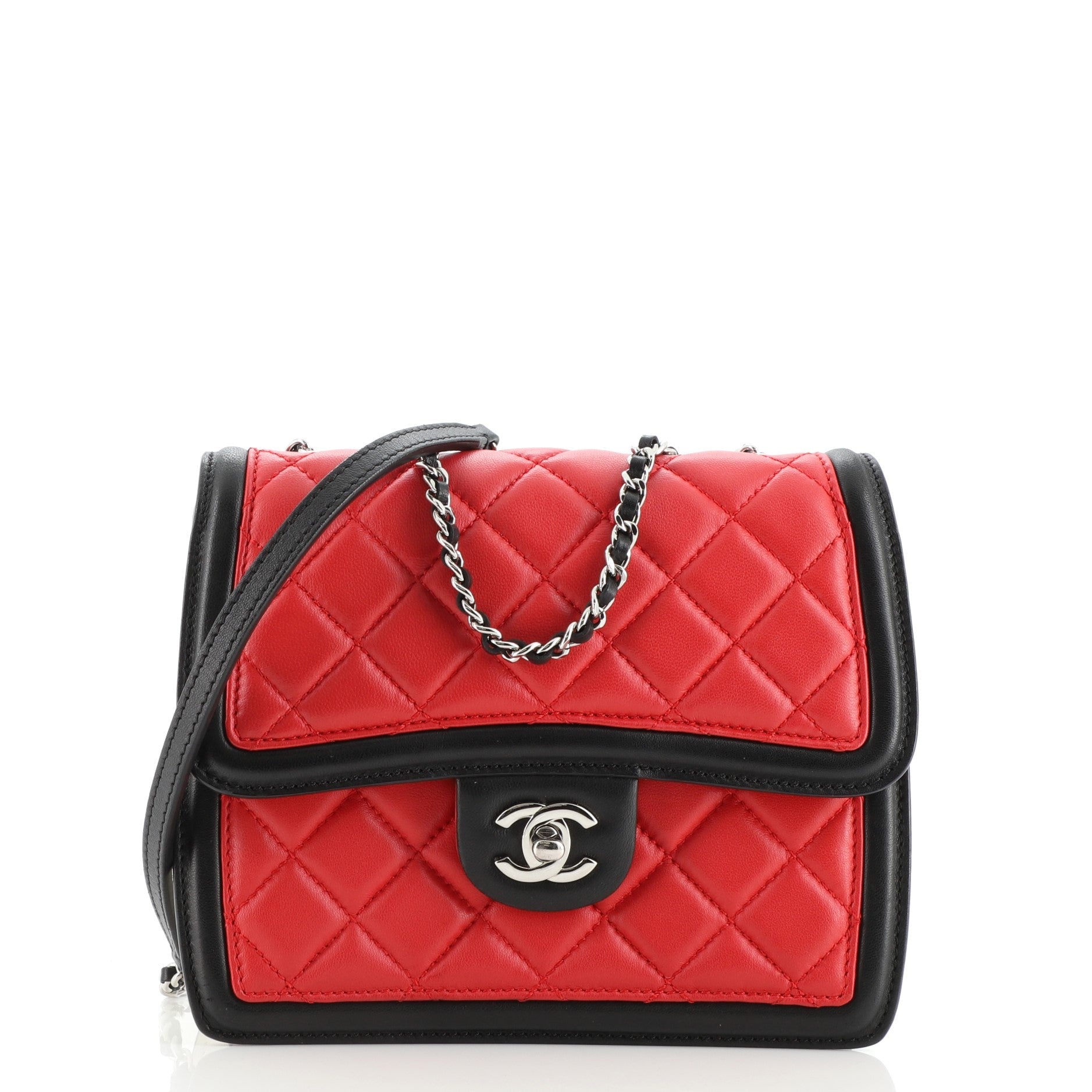 Graphic Flap Bag Quilted Calfskin Mini