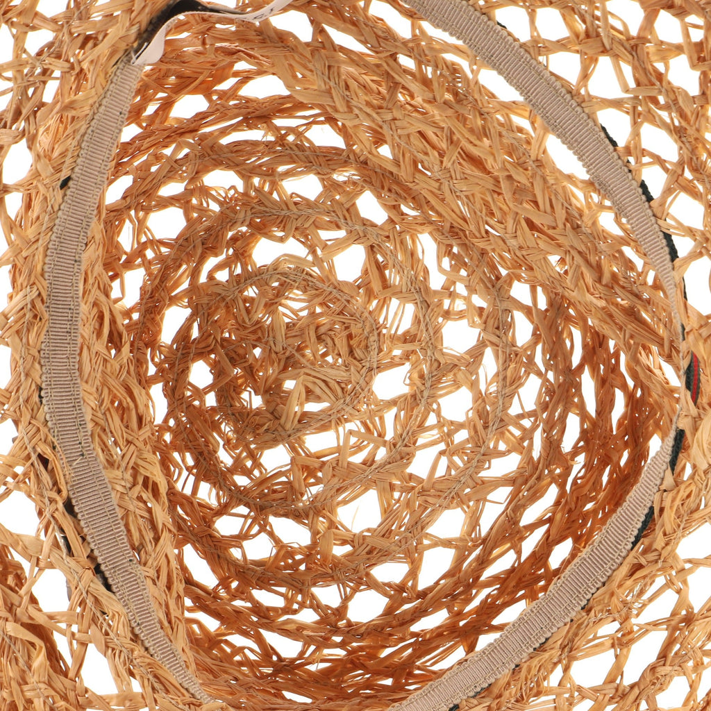 Interlocking G Web Hat Straw Medium