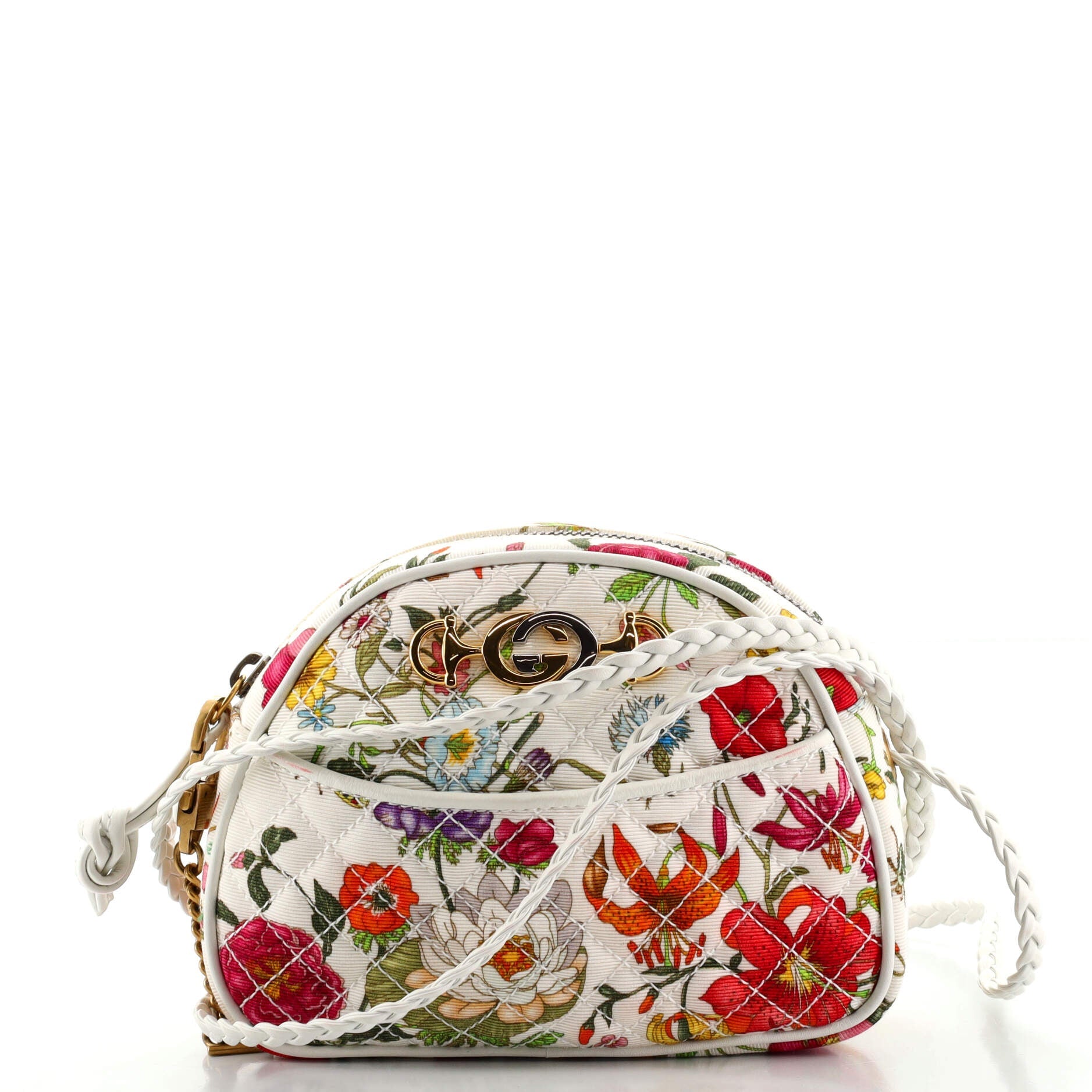 Trapuntata Camera Shoulder Bag Quilted Flora Canvas	 Mini