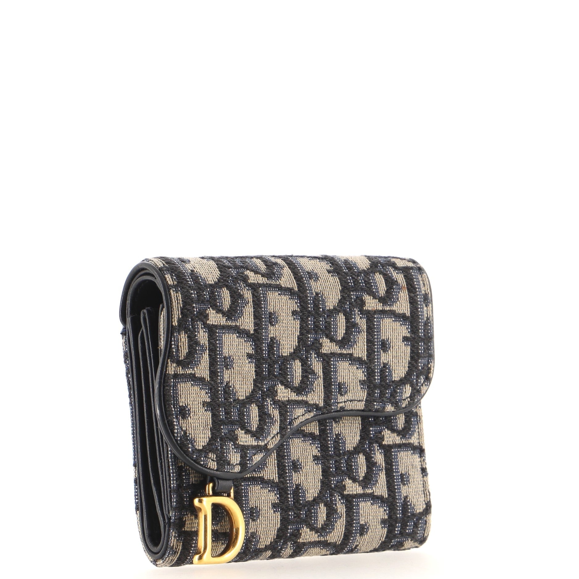 Saddle Flap Wallet Oblique Canvas Mini