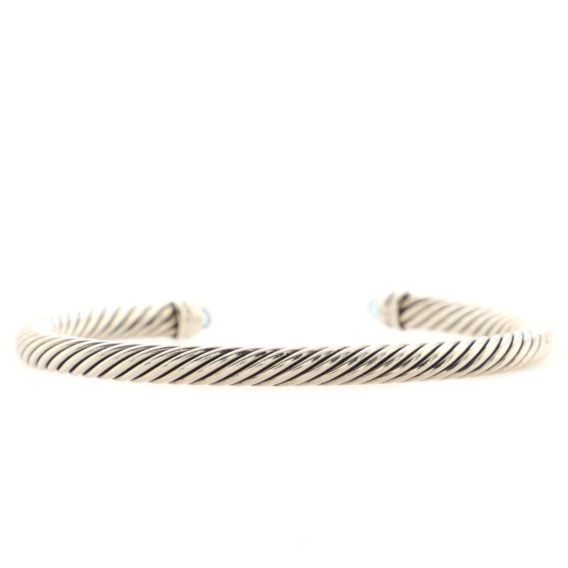 Cable Classic Bracelet Sterling Silver with Topaz and Diamonds 5mm