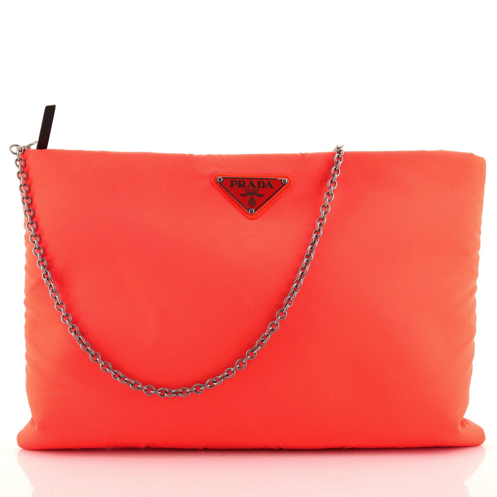Fluo Chain Clutch Tessuto Large