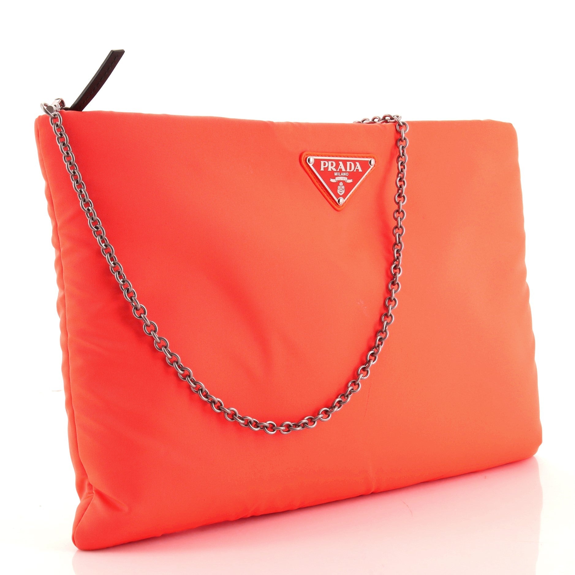 Fluo Chain Clutch Tessuto Large