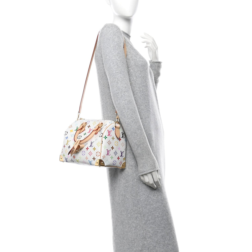 LV X TM Monogram Multicolor Speedy Bandouliere 25 White