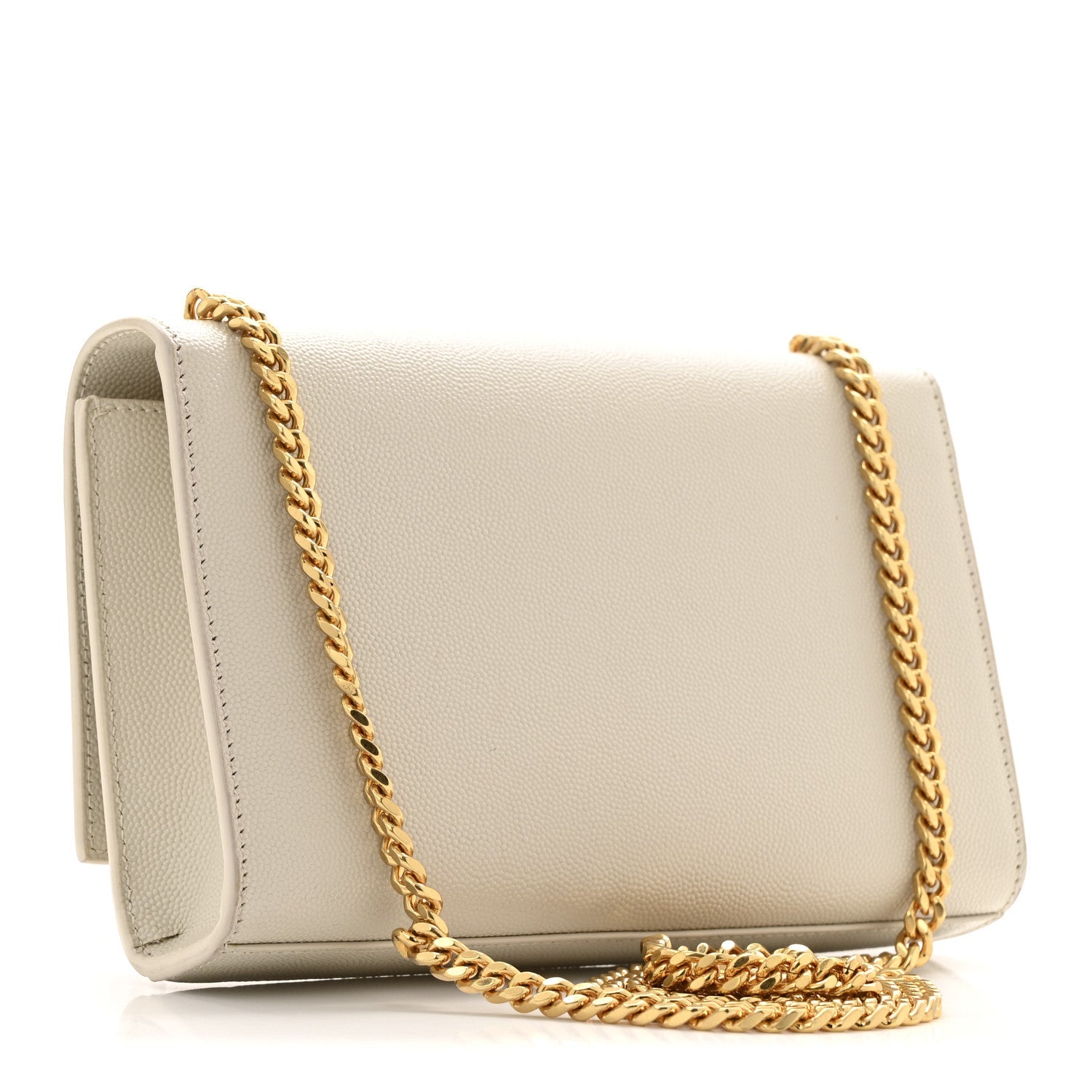 Grain De Poudre Small Monogram Kate Satchel Crema Soft