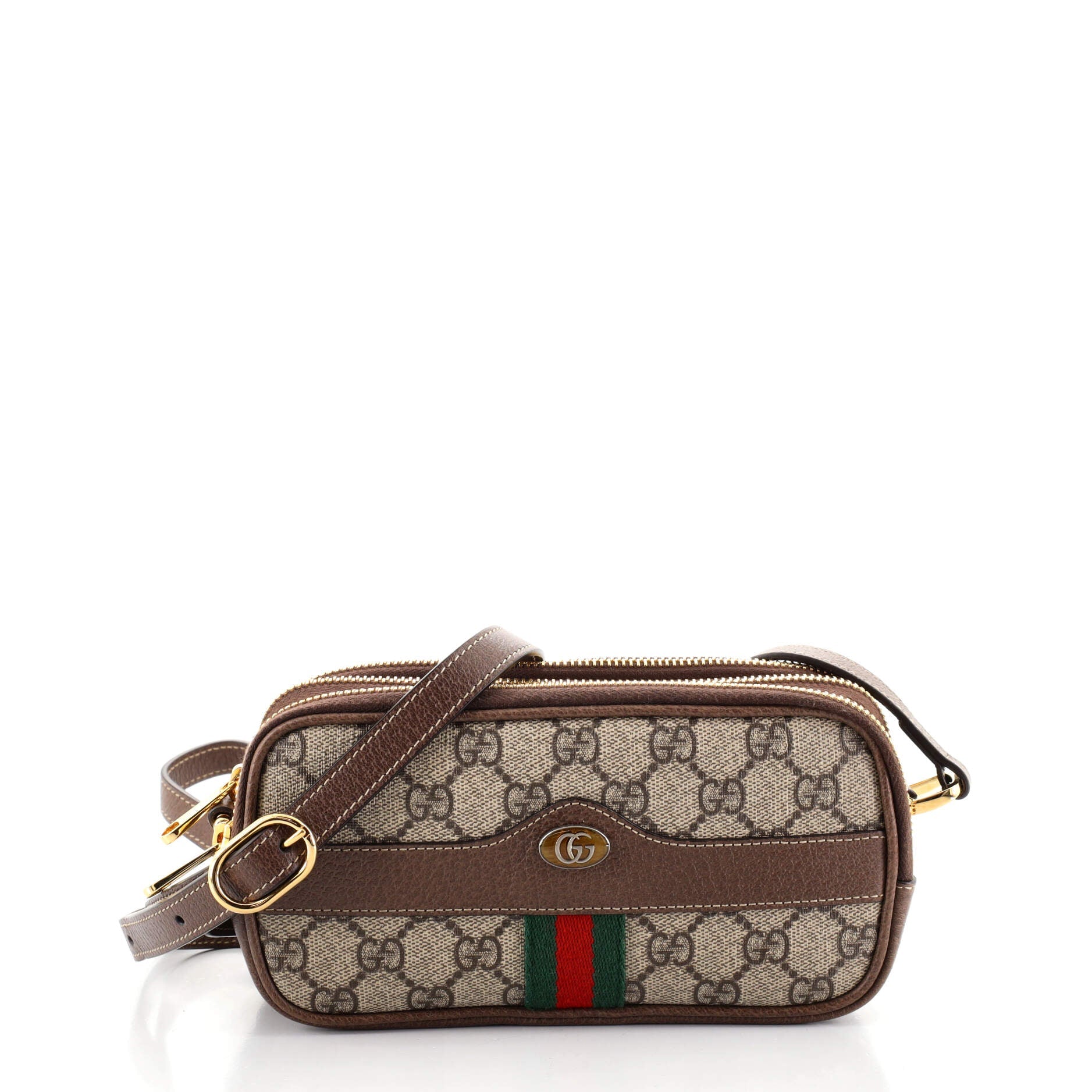 Ophidia Triple Zip Crossbody Bag GG Coated Canvas Mini