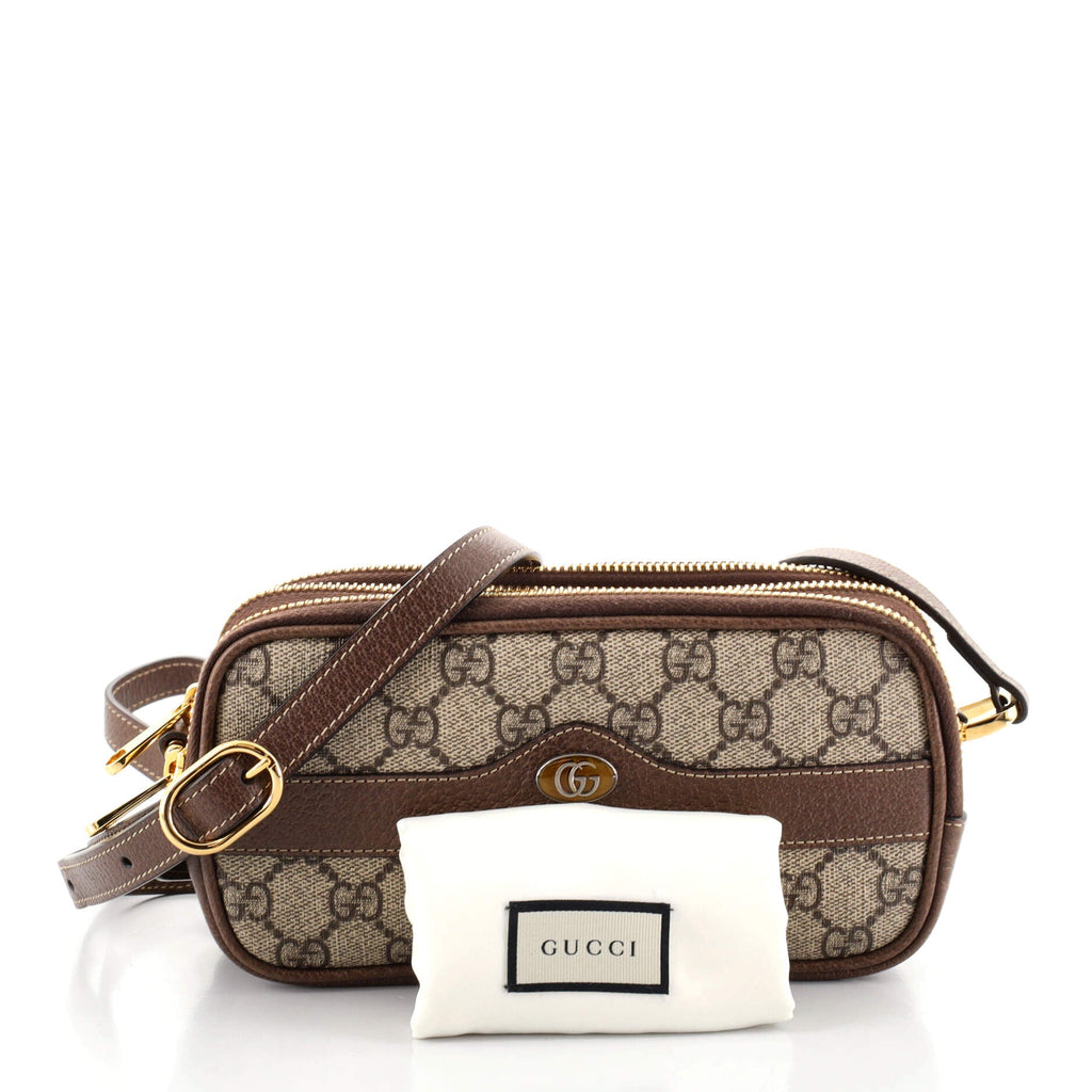 Ophidia Triple Zip Crossbody Bag GG Coated Canvas Mini