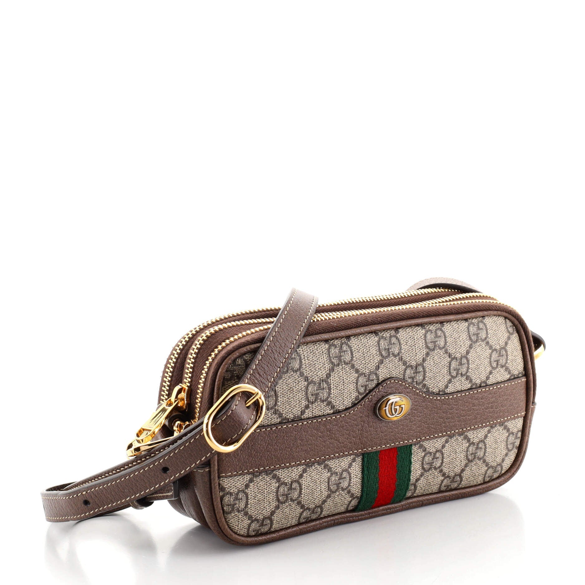 Ophidia Triple Zip Crossbody Bag GG Coated Canvas Mini