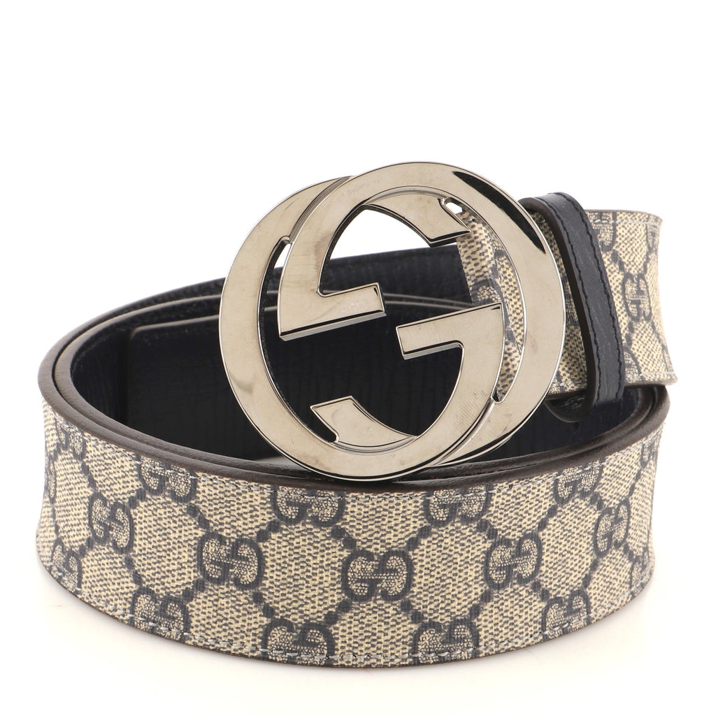 Interlocking G Belt GG Coated Canvas Wide 95