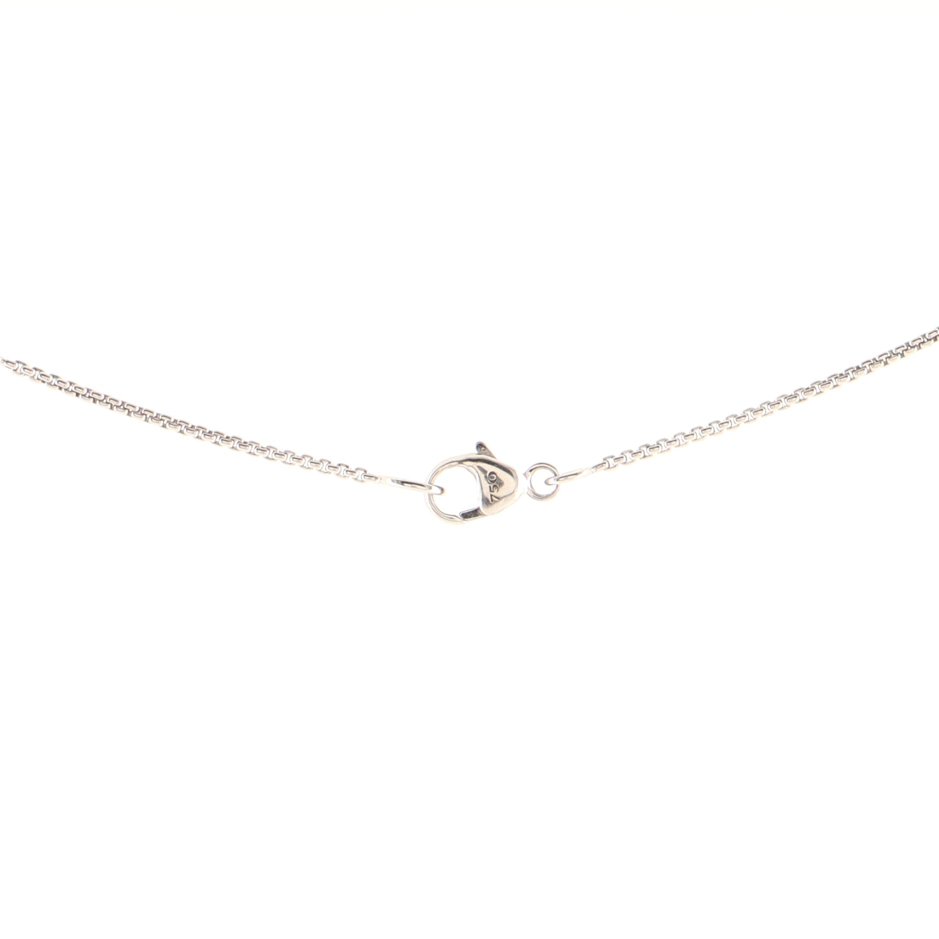 Novella Station Necklace 18K White Gold with Diamonds Mini