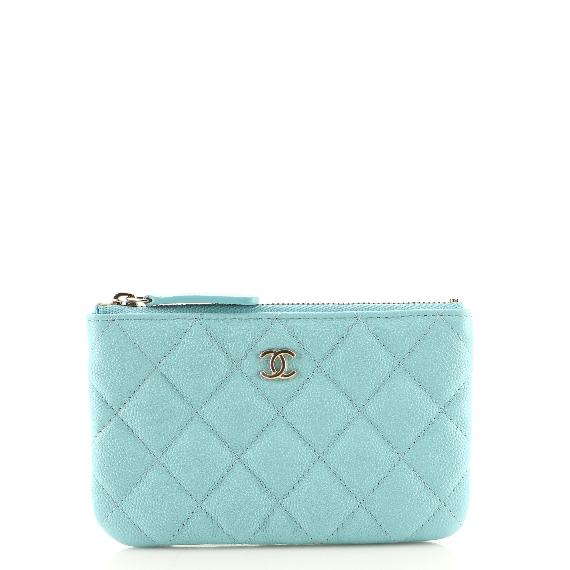 Classic O Case Pouch Quilted Caviar Mini