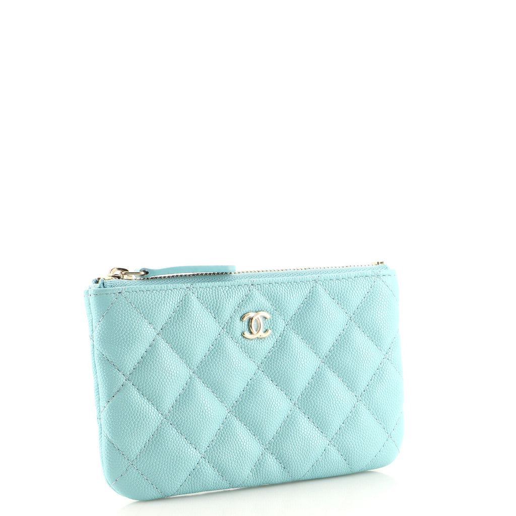 Classic O Case Pouch Quilted Caviar Mini