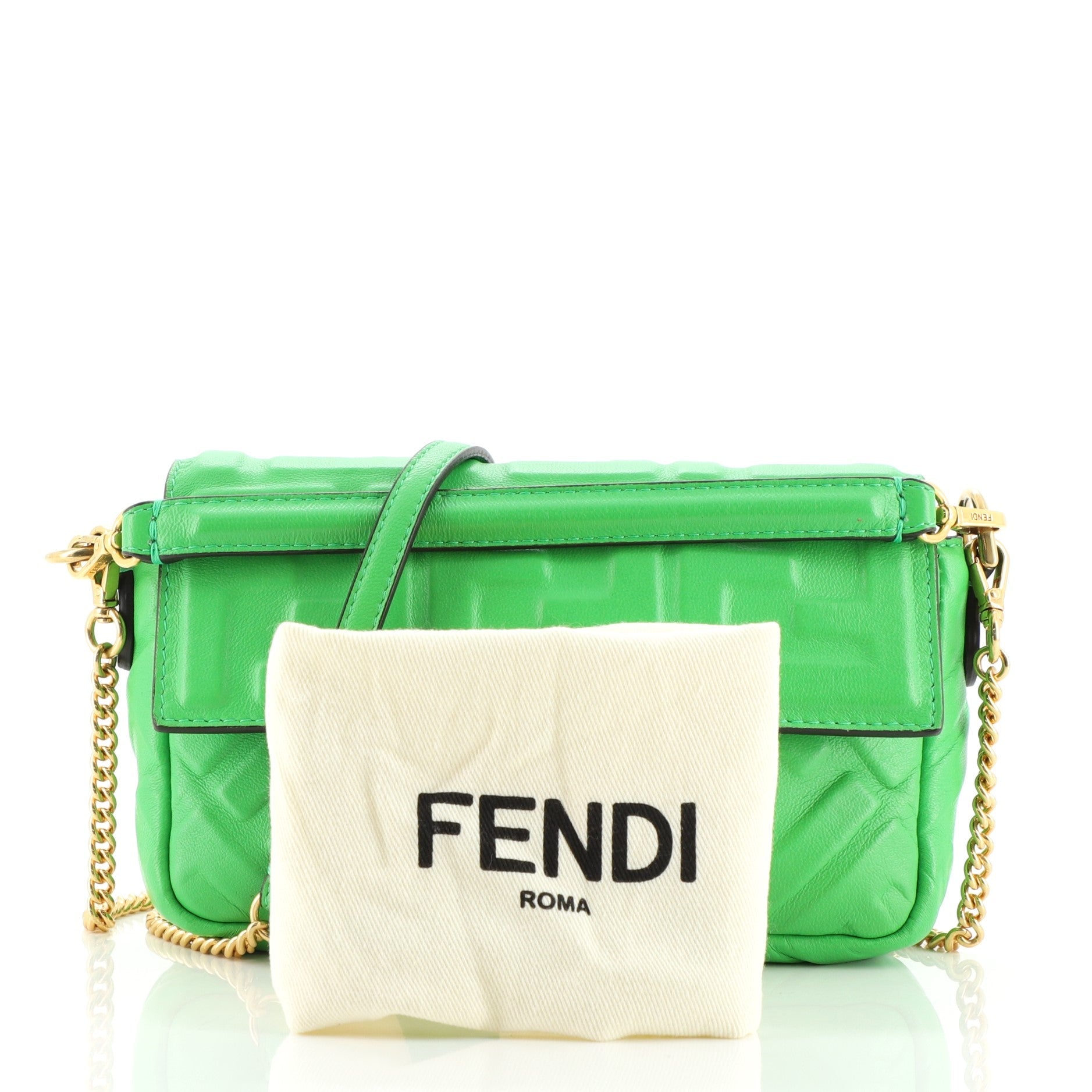 Baguette NM Bag Zucca Embossed Leather Mini