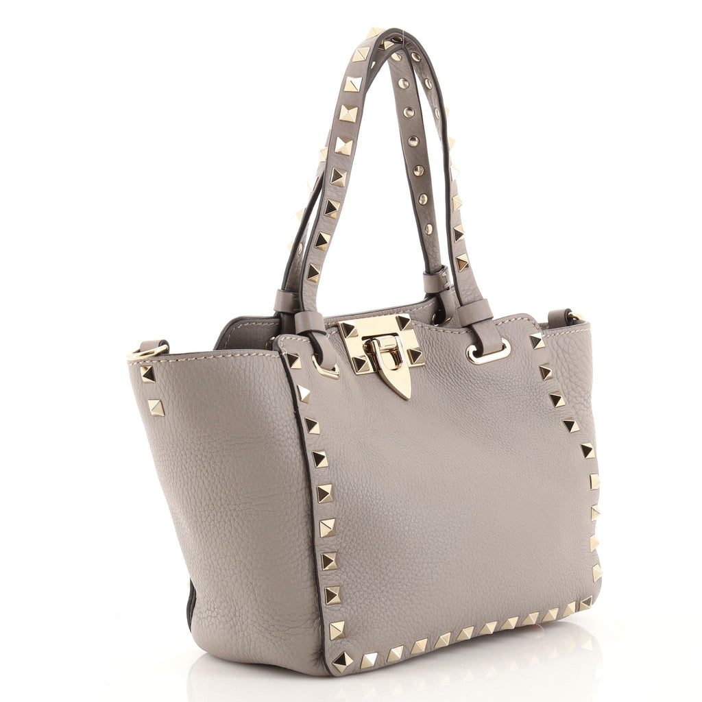 Rockstud Tote Pebbled Leather Mini