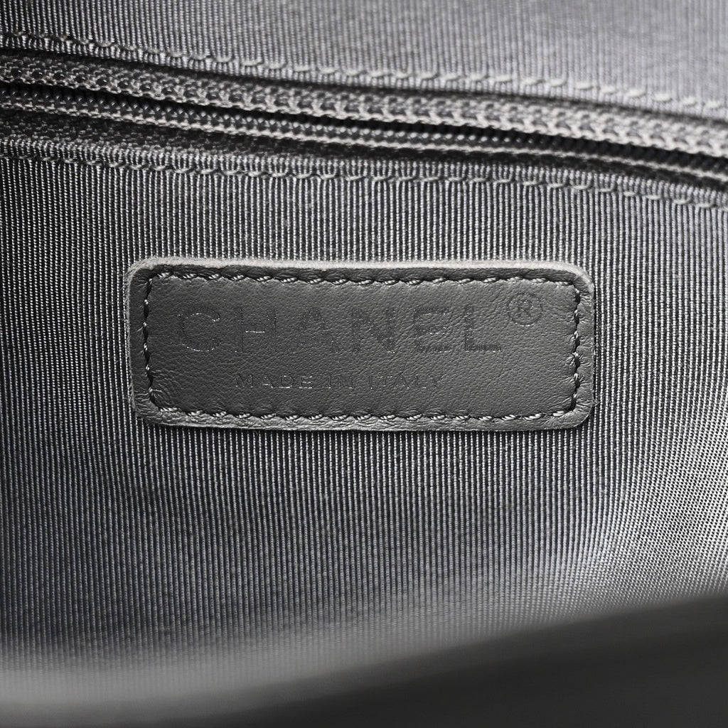 Washed Lambskin Quilted Large Chain Around Messenger Black