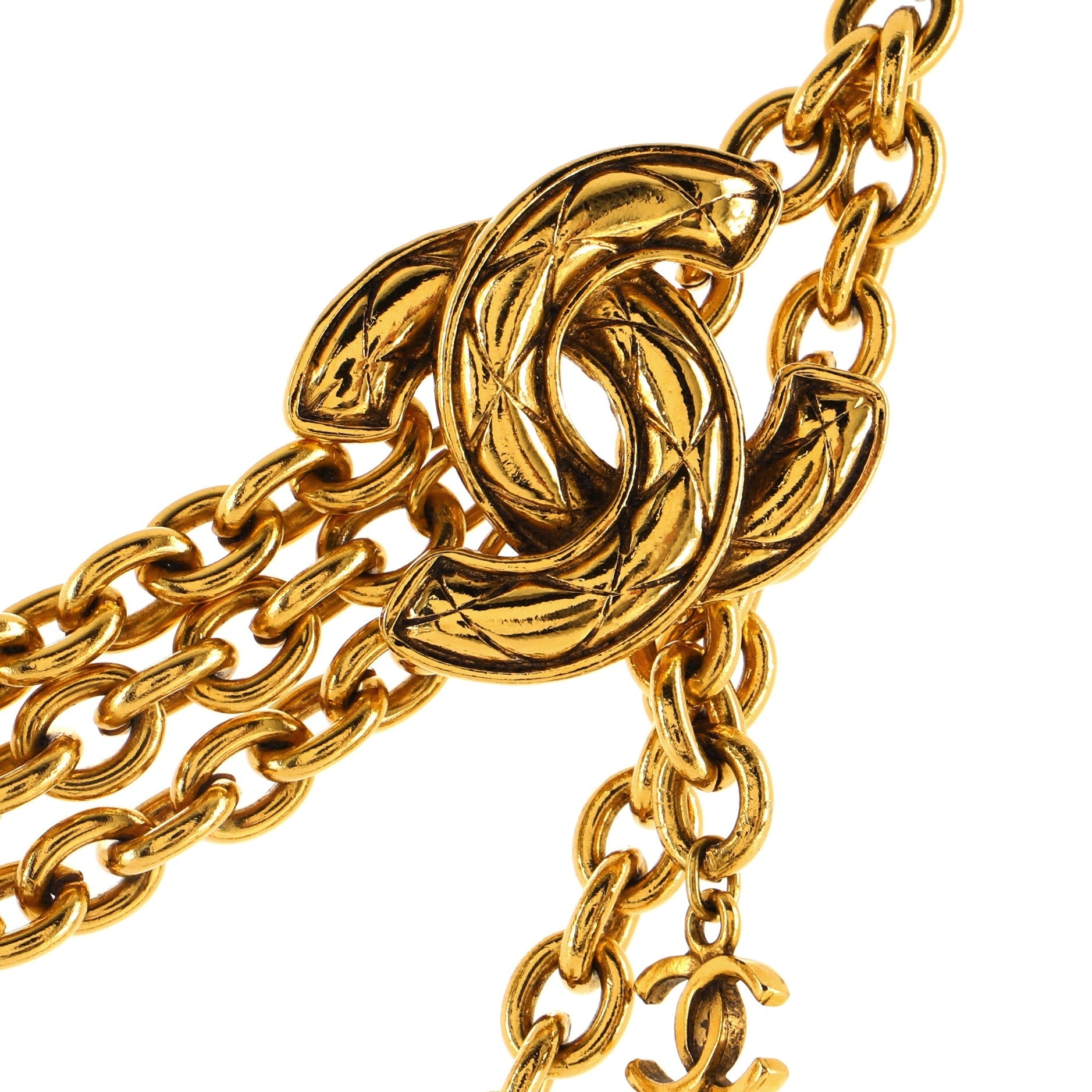Quilted CC Multi Chain Belt Metal 75