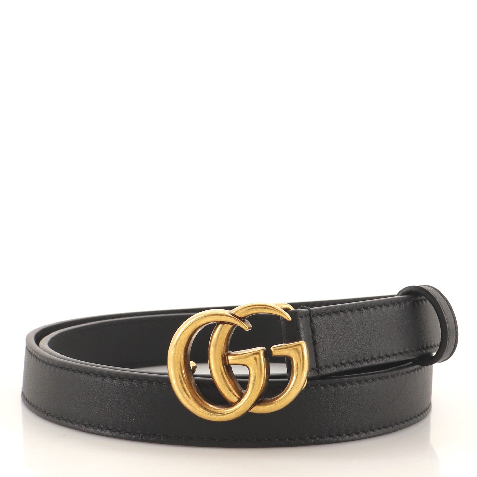 GG Marmont Belt Leather Thin 80