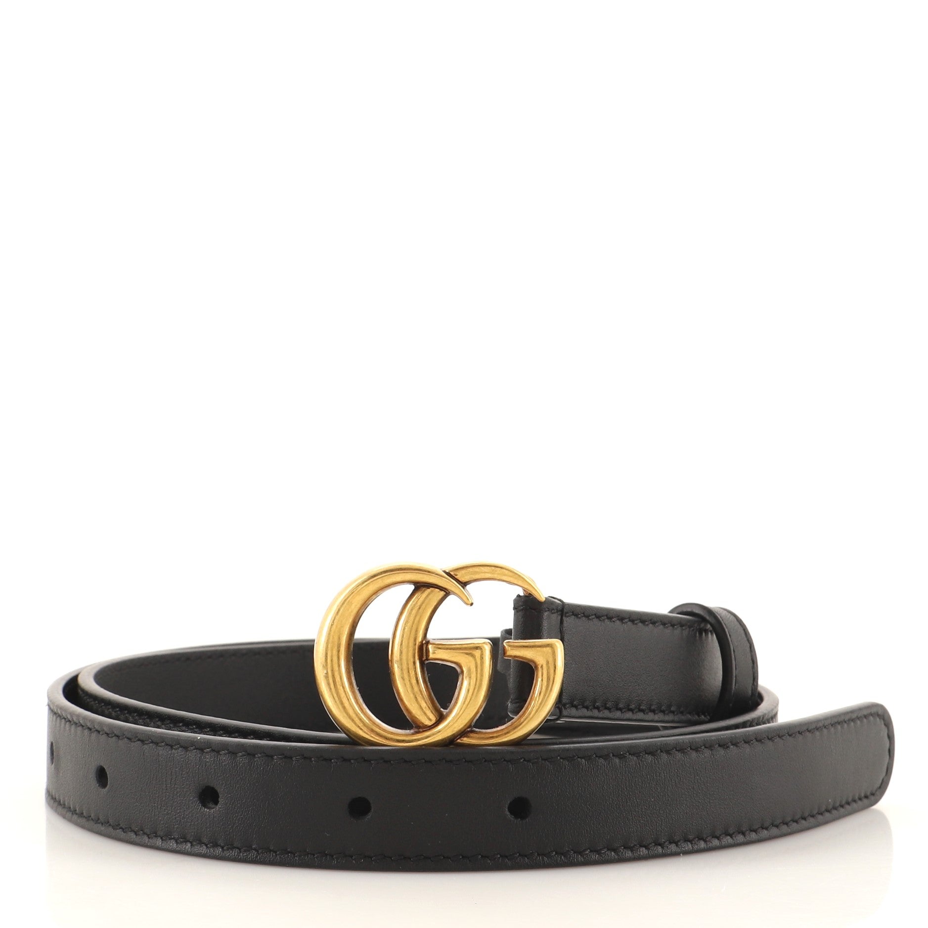 GG Marmont Belt Leather Thin 80